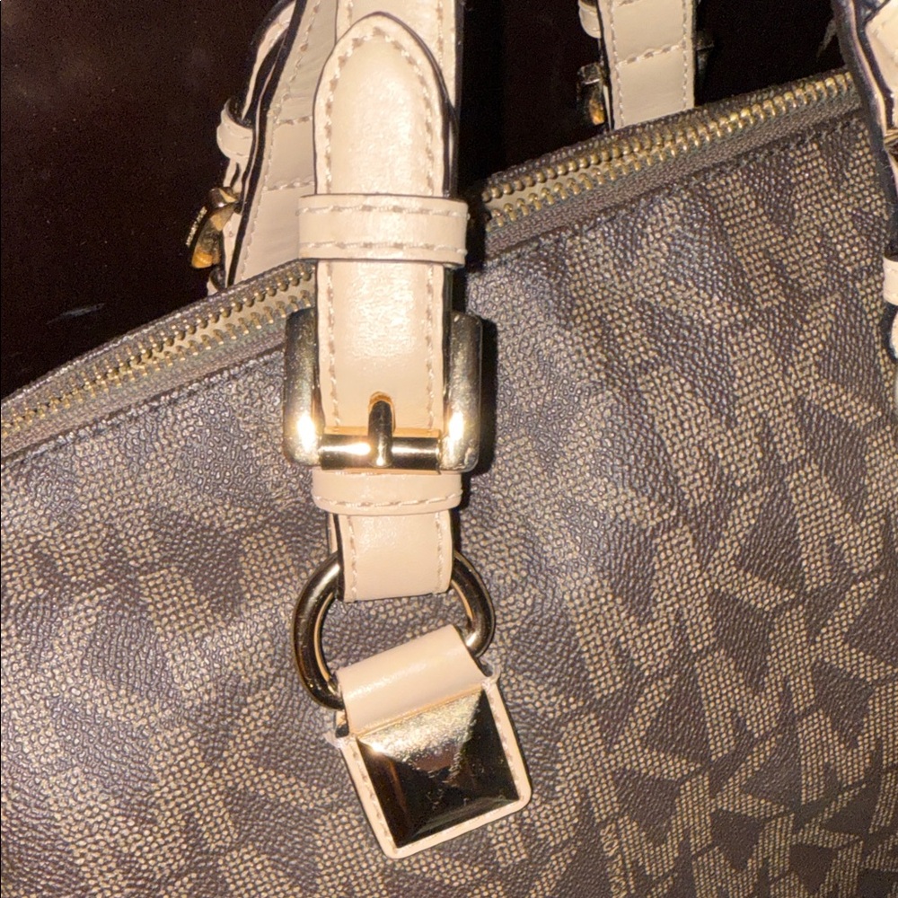 Michael Kors Brown Satchel with Gold Accents - Picture 14 of 15